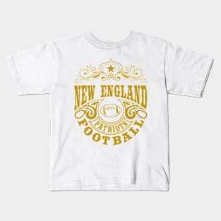 Vintage Retro New England Patriots Football Kids T-Shirt